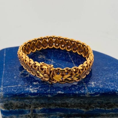 Bracelet ruban or jaune 18K (750) à maille...