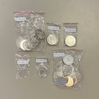 Ensemble de pièces en argent (900) de 10...