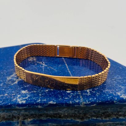 Gourmette en or jaune 18K (750) à maille...