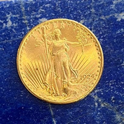 USA 
Pièce en or (900) de 20 Dollars Saint-Gaudens...