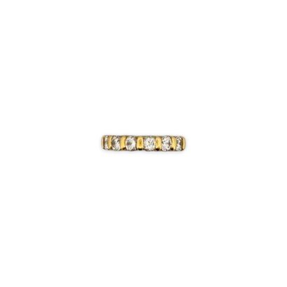 Demi alliance américaine en or jaune 18K...