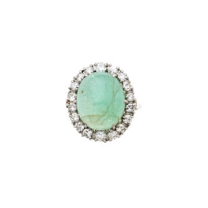 Bague en or gris 18k (750e) et platine, ornée...