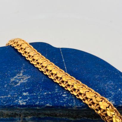 Bracelet ruban or jaune 18K (750) à maille...