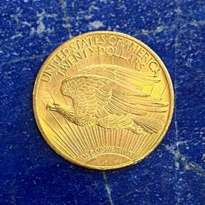 USA 
Pièce en or (900) de 20 Dollars Saint-Gaudens...