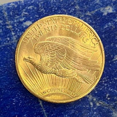 USA 
Pièce en or (900) de 20 Dollars Saint-Gaudens...