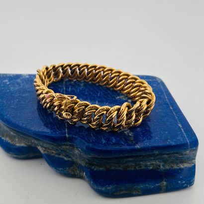 Bracelet souple en or 18K (750) à maille...