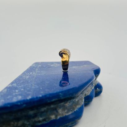Bague de petit doigt deux tons d'or 14K (585)...