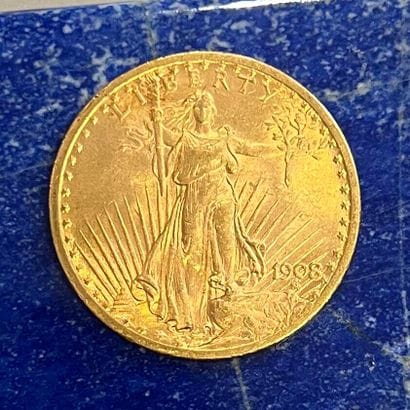 USA 
Pièce en or (900) de 20 Dollars Saint-Gaudens...