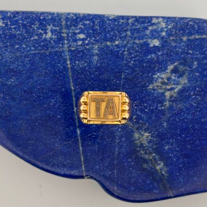 Chevalière en or 18K (750) chiffrée 