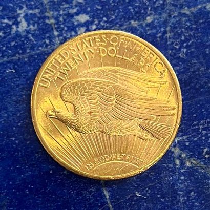 USA 
Pièce en or (900) de 20 Dollars Saint-Gaudens...