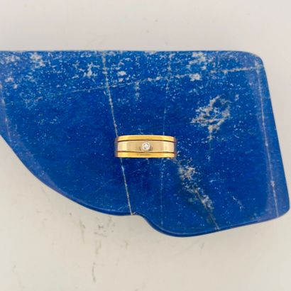 Chevalière d'homme deux tons d'or 18K (750),...