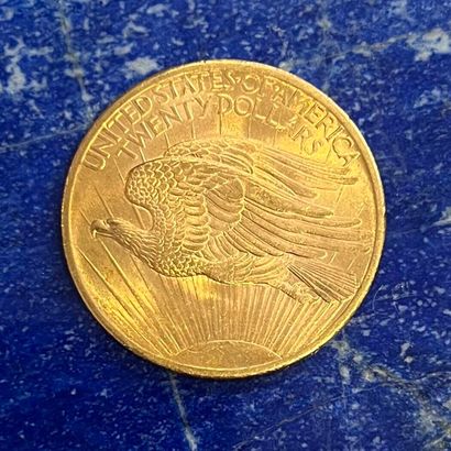 USA 
Pièce en or (900) de 20 Dollars Saint-Gaudens...
