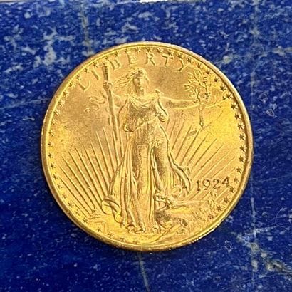 USA 
Pièce en or (900) de 20 Dollars Saint-Gaudens...