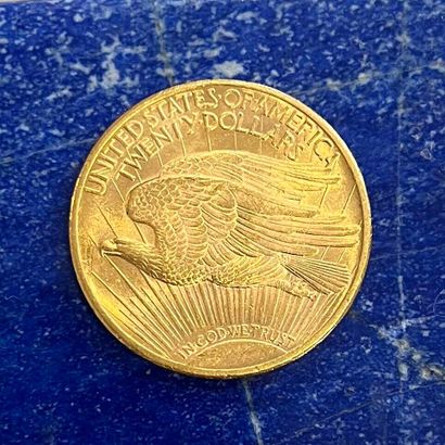 USA 
Pièce en or (900) de 20 Dollars Saint-Gaudens...