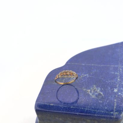 Bague bandeau en or jaune et gris18K (750)...