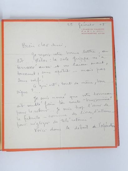 [ICART (Louis)]. Ensemble de lettres et documents...