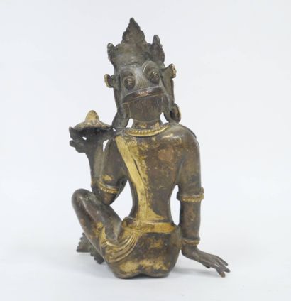 TIBET - XXe siècle
Statuette de Tara en bronze...