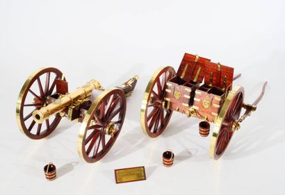 Maquette d’un canon de campagne britannique.
Fut...