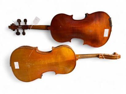 Lot de deux instruments :
- Violon demi de...