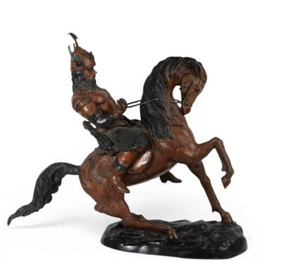 Antoine-Louis BARYE (1795-1875) d'après,
Guerrier...