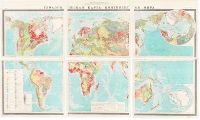 VSEGEI. Carte géologique des continents [traduction]....