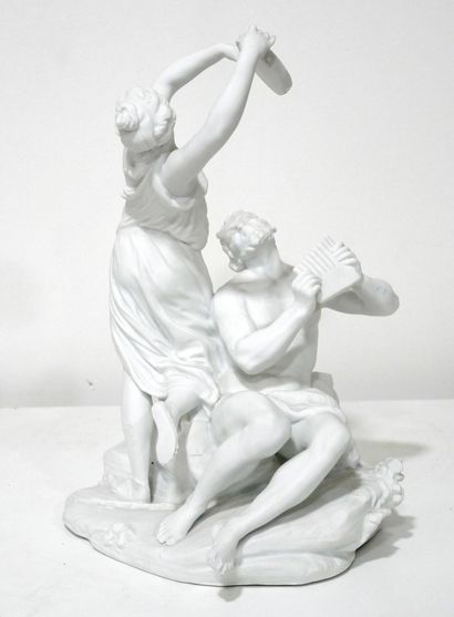 Faune et danseuse au tambourin, épreuve en...