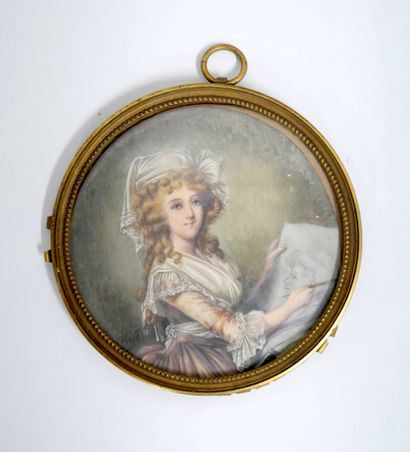 Ensemble de deux miniatures comprenant :...
