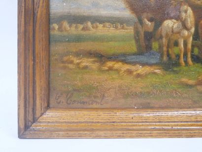 COUMONT Charles, 1822-1889, 
Charrette de...