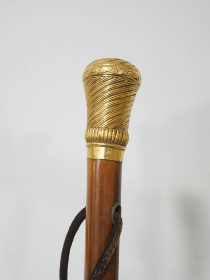Canne d'époque XVIIIe siècle au pommeau en...