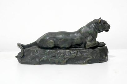 BARYE
Panthère de Tunis n° 2,
bronze à patine...
