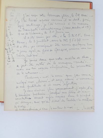[ICART (Louis)]. Ensemble de lettres et documents...