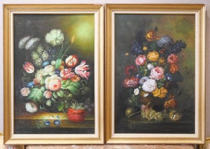 Deux bouquets dans le goût de la peinture...