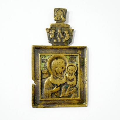 Icône en bronze de la Mère de Dieu de Smolensk
Russie,...
