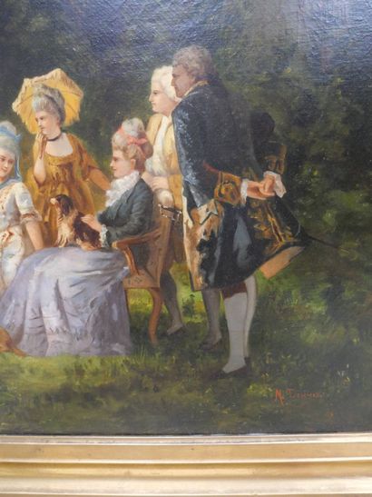 D'après Johann Friedrich Hennings
L'escarpolette
Huile...