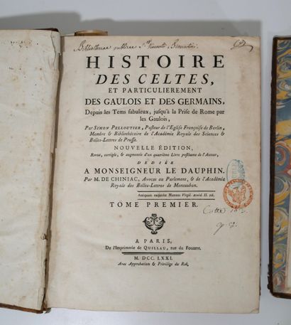 PELLOUTIER (Simon). Histoire des Celtes et...
