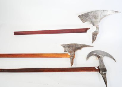 Ensemble de trois haches de guerre.
Estocs...