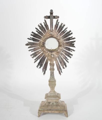 Ostensoir de monstrance en argent (moitié...