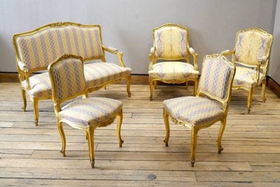 Mobilier de salon contemporain d'esprit XVIIIème...