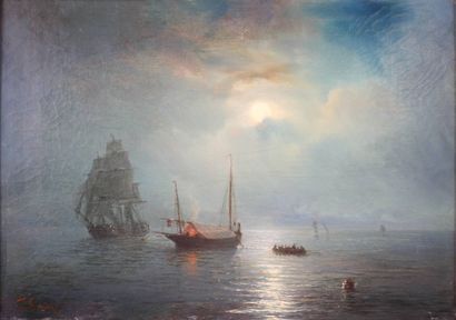 Théodore GUDIN (1802-1880)
Marine au clair...