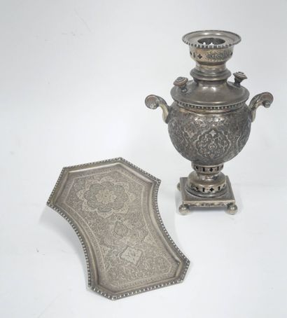 Petit service à samovar en argent, Iran,...