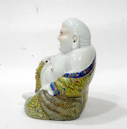 CHINE, XXe
Statuette de Budai en porcelaine...