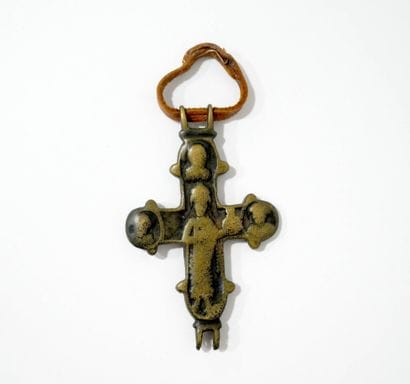 Croix en bronze de Boris et Gleb (?) ou St...