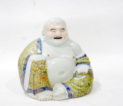 CHINE, XXe
Statuette de Budai en porcelaine...