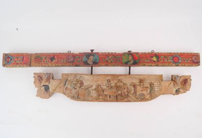 Ensemble de trois éléments de char sicilien...