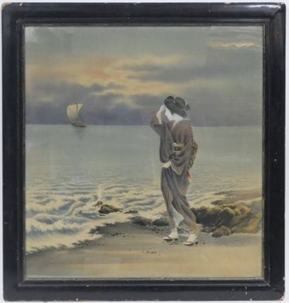 JAPON - Epoque MEIJI (1868 - 1912)
Encre...