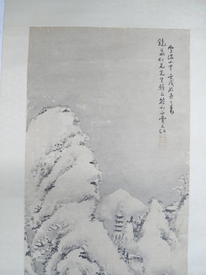 CHINE - Vers 1900
Encre sur papier, personnage...