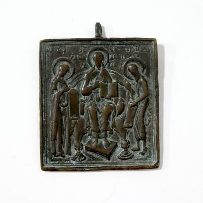 Icône en bronze de la Déisis
Russie, XVIe...
