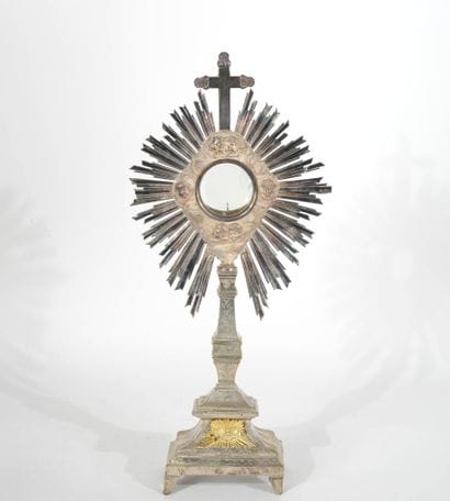 Ostensoir de monstrance en argent (moitié...