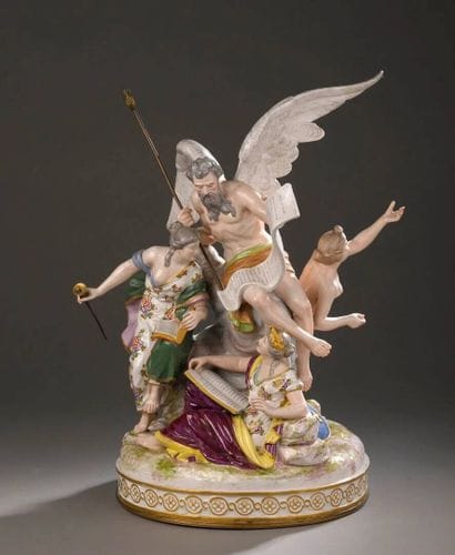 LOCRE- RUSSINGER (Paris)
Groupe en porcelaine...