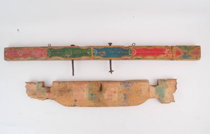 Ensemble de trois éléments de char sicilien...